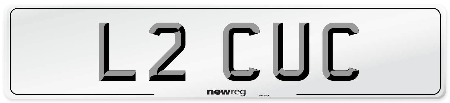 L2 CUC Number Plate from New Reg